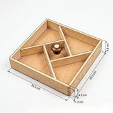 Dry fruit tray large(square) k-6