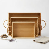 Tray-(Natural pine) Rectangle p-1