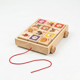 wooden pull along cart D-