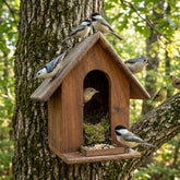 Red wood bird house D-11