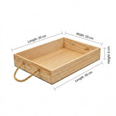 Tray-(Natural pine) Rectangle p-1