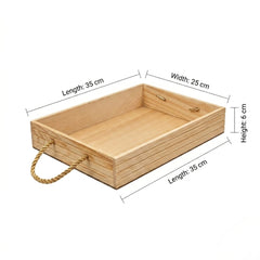 Tray-(Natural pine) Rectangle p-1
