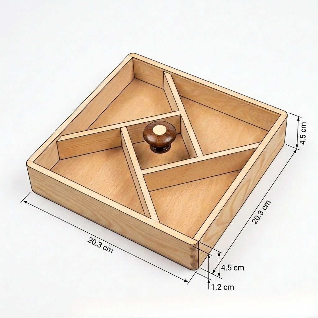 Wooden dry fruit basket k-6