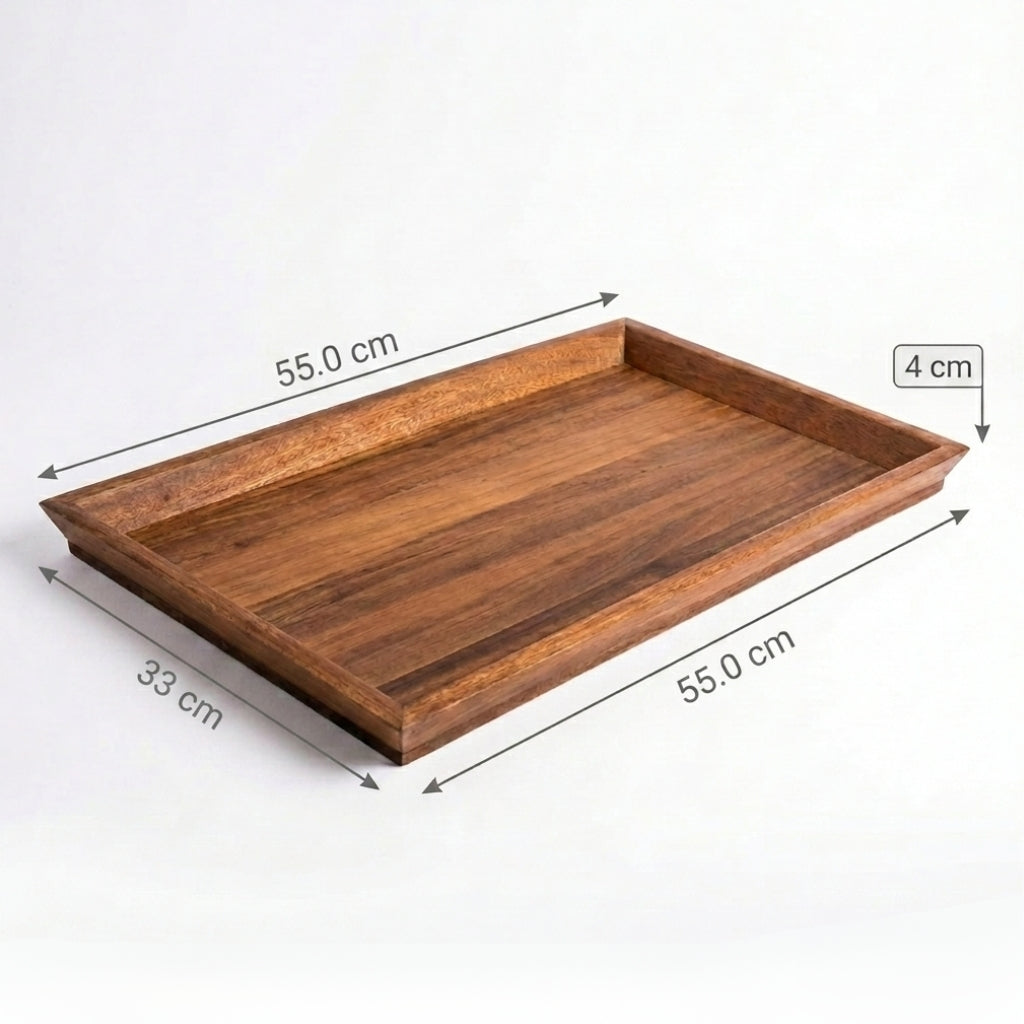 Mahogany wooden tray k-21