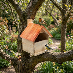 pine wood bird house D-12
