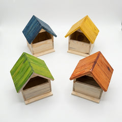 pine wood bird house D-12
