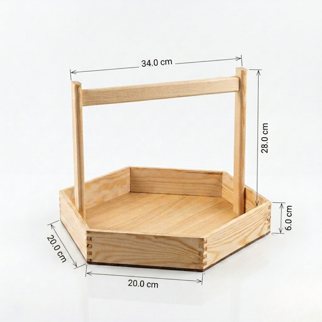 Hexagone Handle Basket P-13