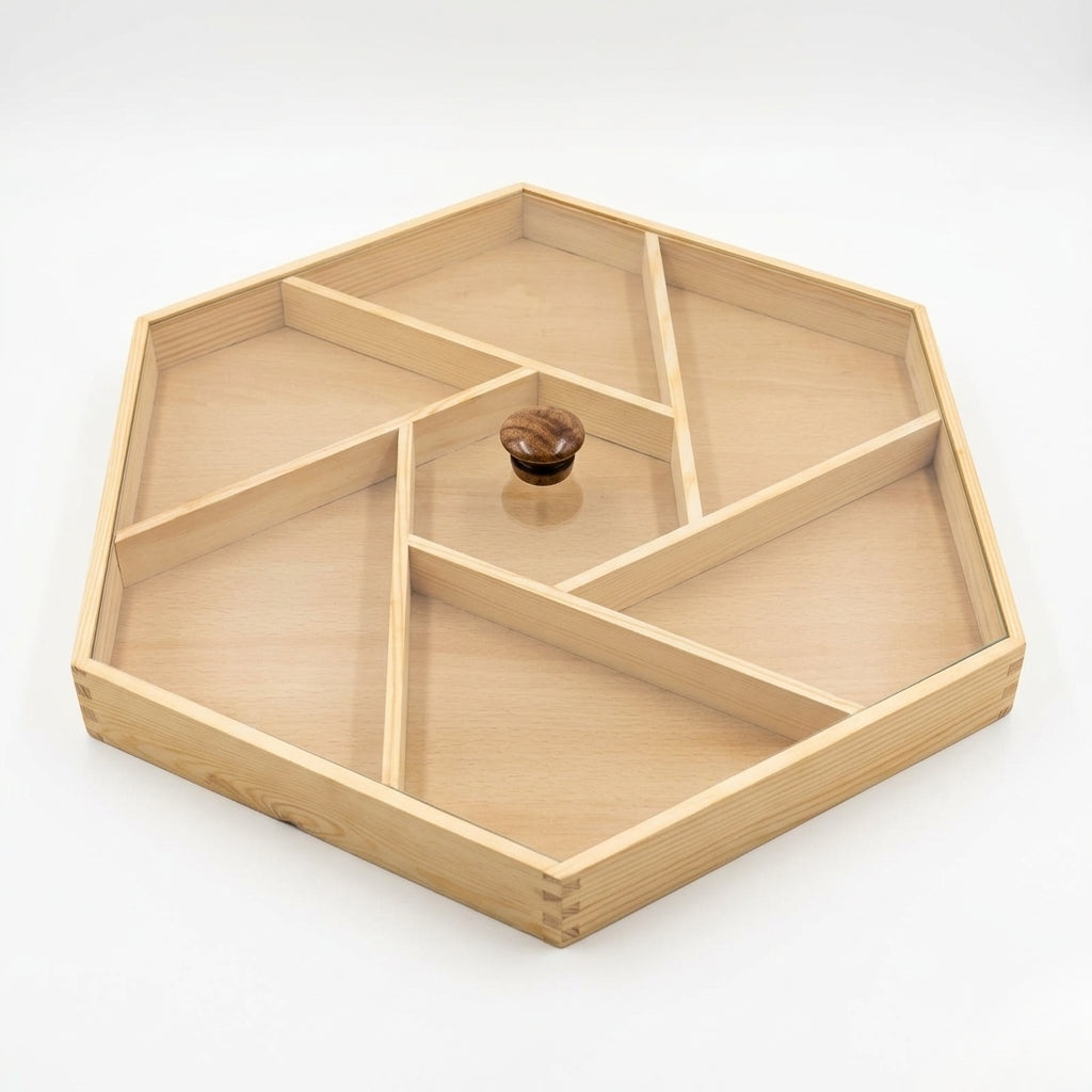 Hexagon Dry fruit Tray large k-07