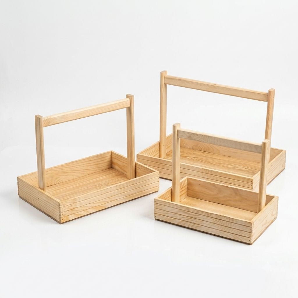 Handle Basket Rectangle p-8