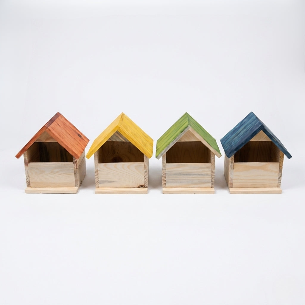 pine wood bird house D-12