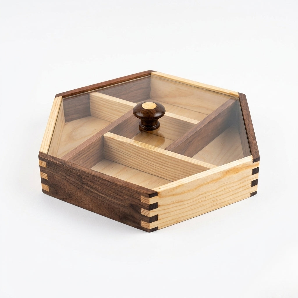 Wooden dry fruit tray k-13