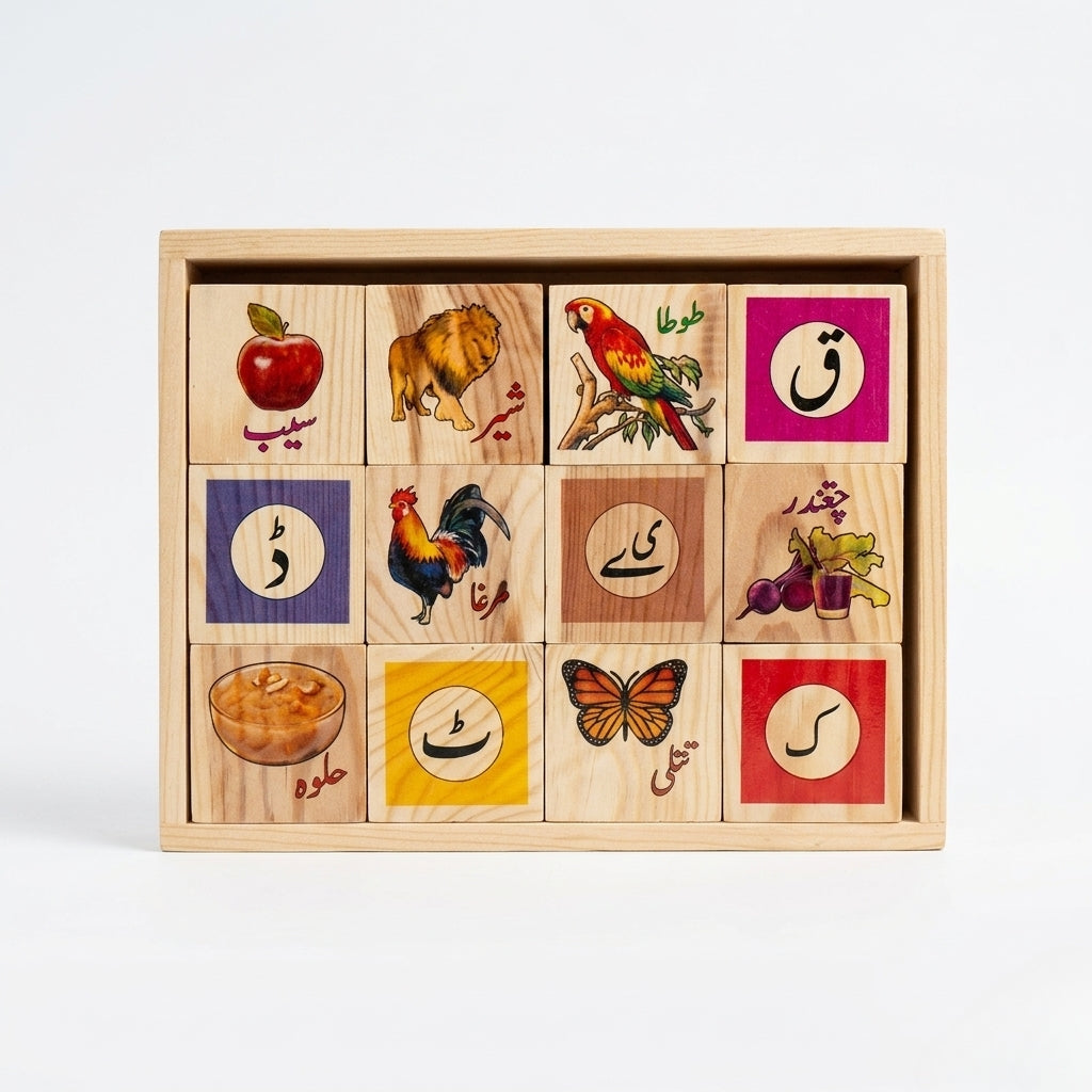 wooden pull along cart D-