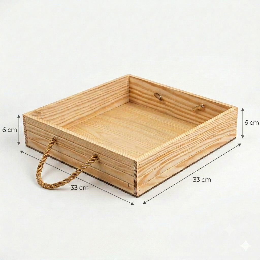 Tray-(Natural ) Square p-3