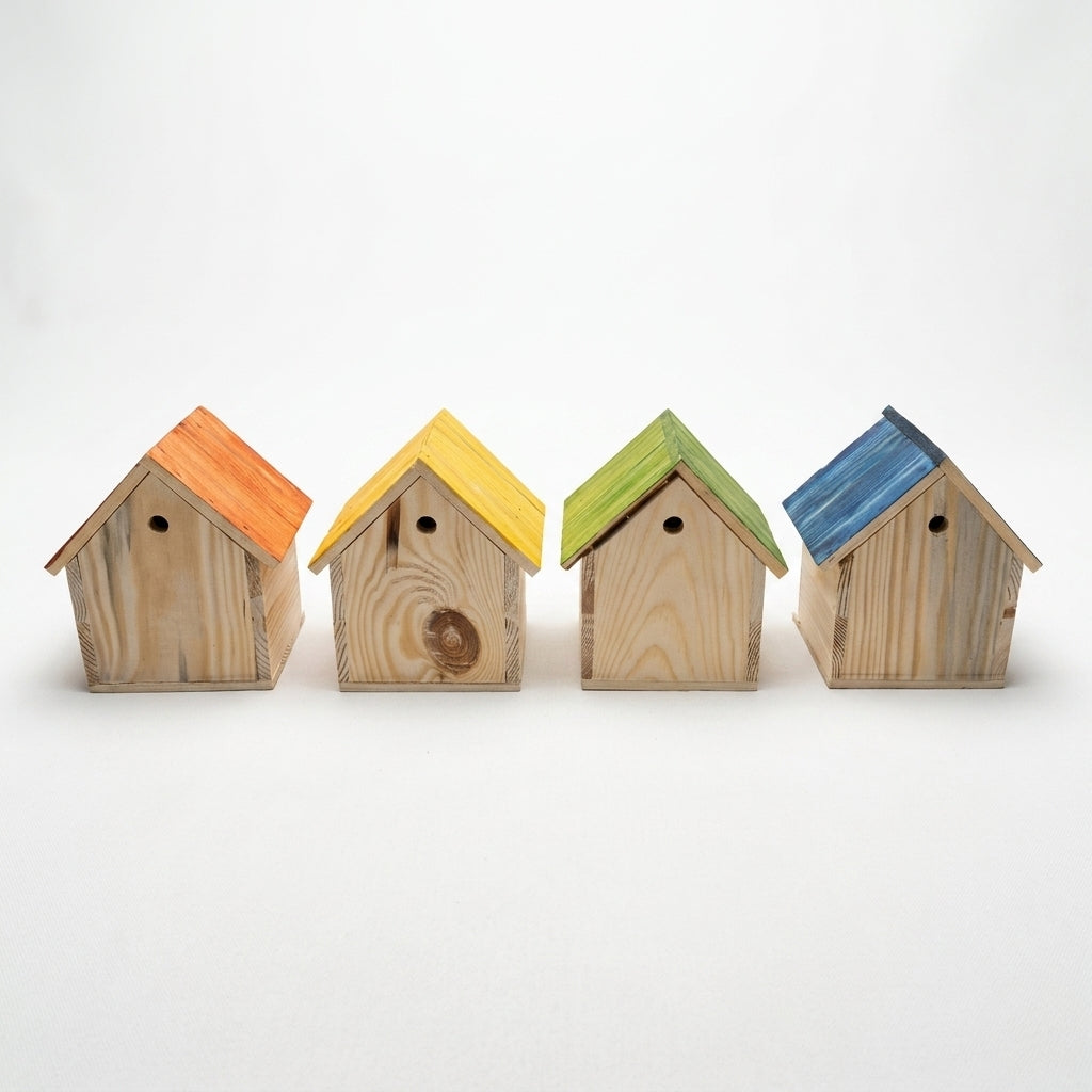 pine wood bird house D-12