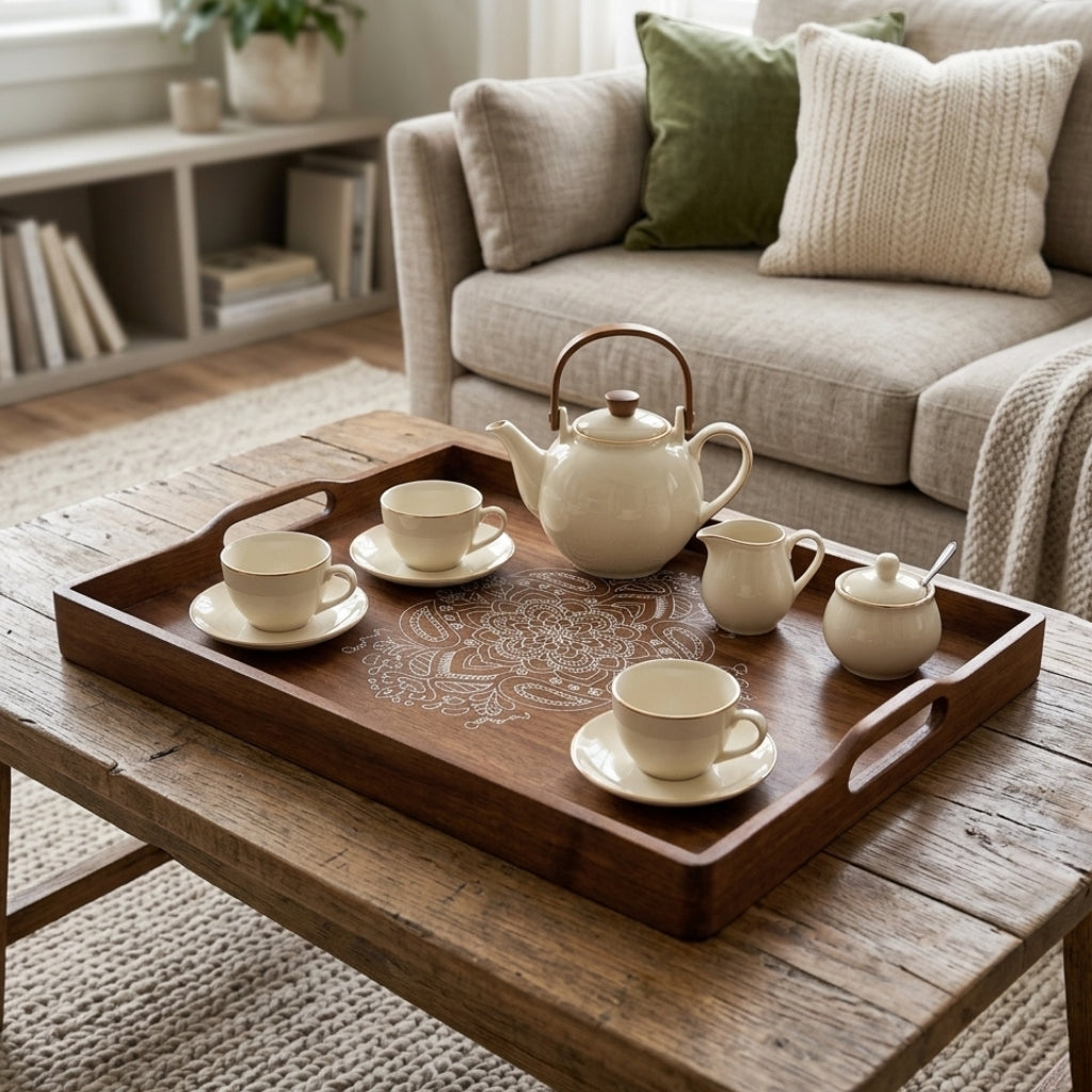 Printed wooden tray k-2