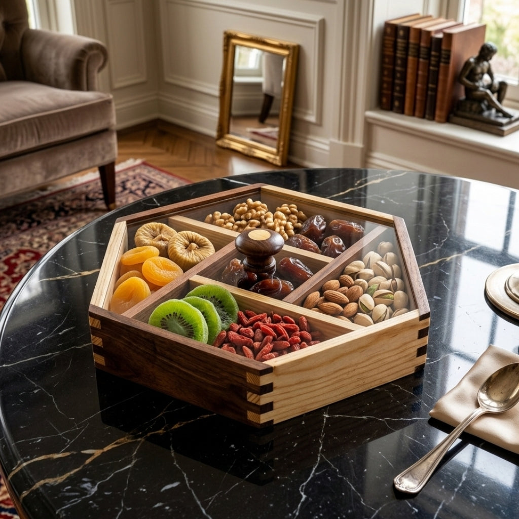 Wooden dry fruit tray k-13
