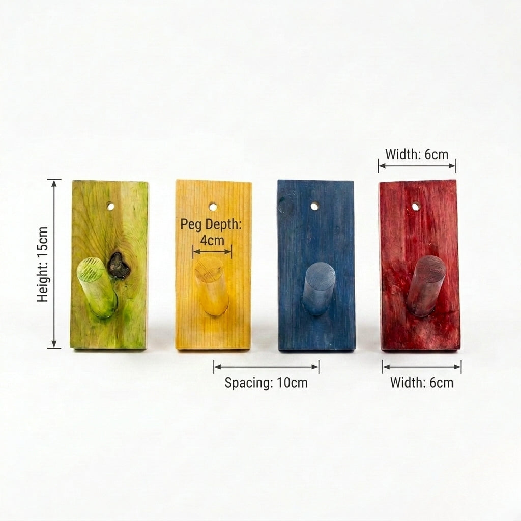 wooden wall hook D-9