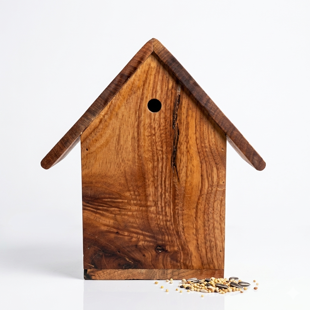 Red wood bird house D-11