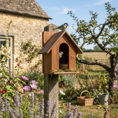 Red wood bird house D-11