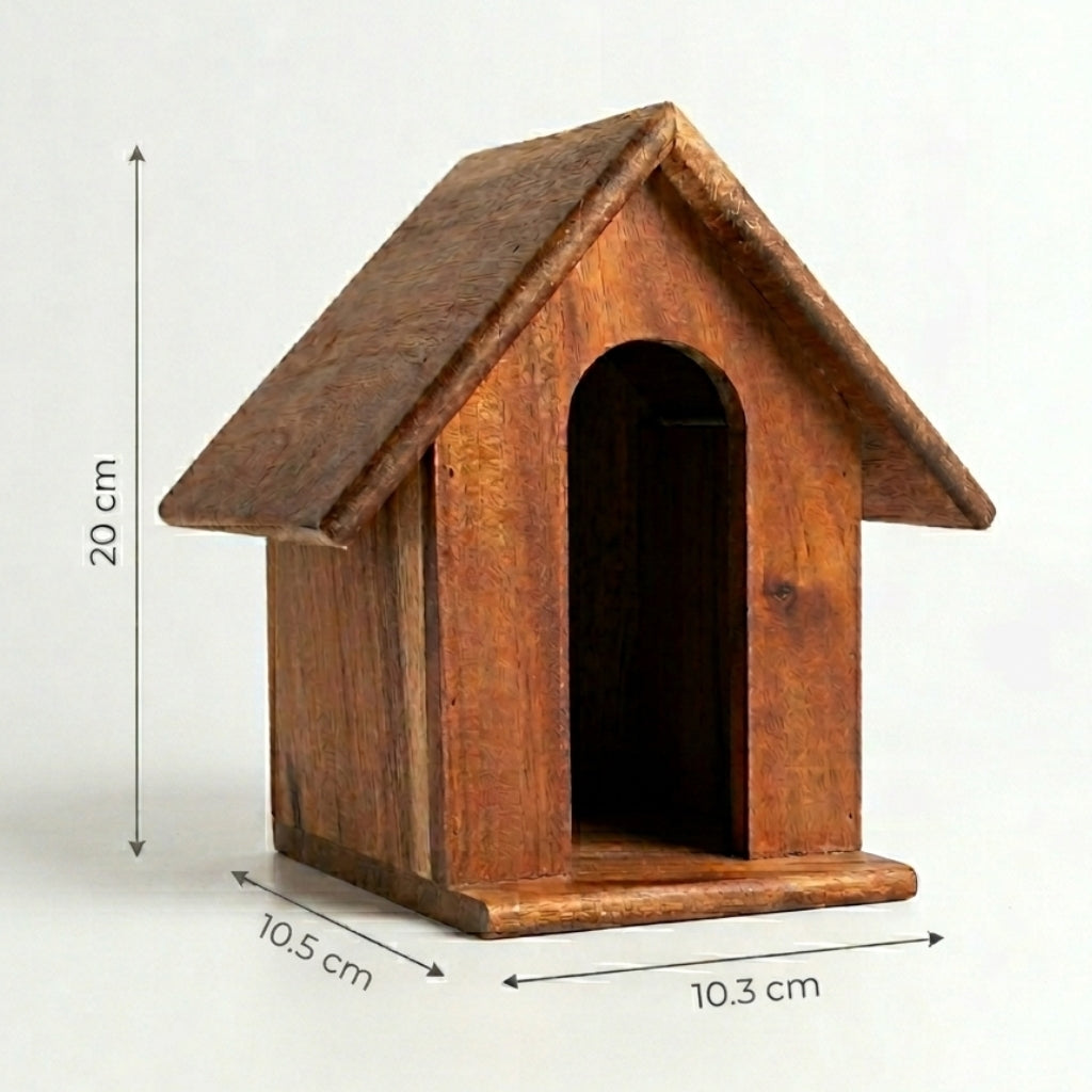 Red wood bird house D-11